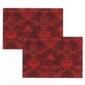 William Morris ~ St. James Damask ~ Red and Black