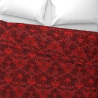 William Morris ~ St. James Damask ~ Red and Black