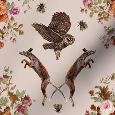 Owl Fox Bee Rose Floral