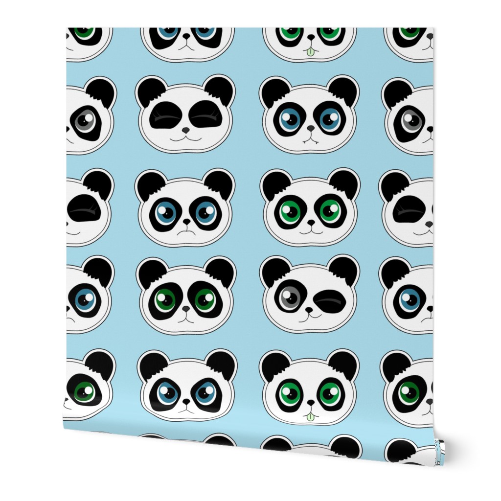 Panda Expressions Blue