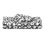 clear cut flowers - black and white floral