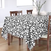 clear cut flowers - black and white floral