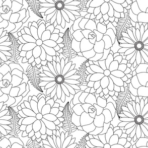 Floral Coloring Book