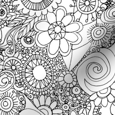 Floral Wallpaper colour-in-wiccked