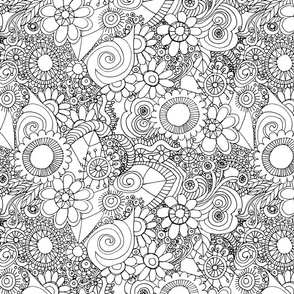 Floral Wallpaper colour-in-wiccked