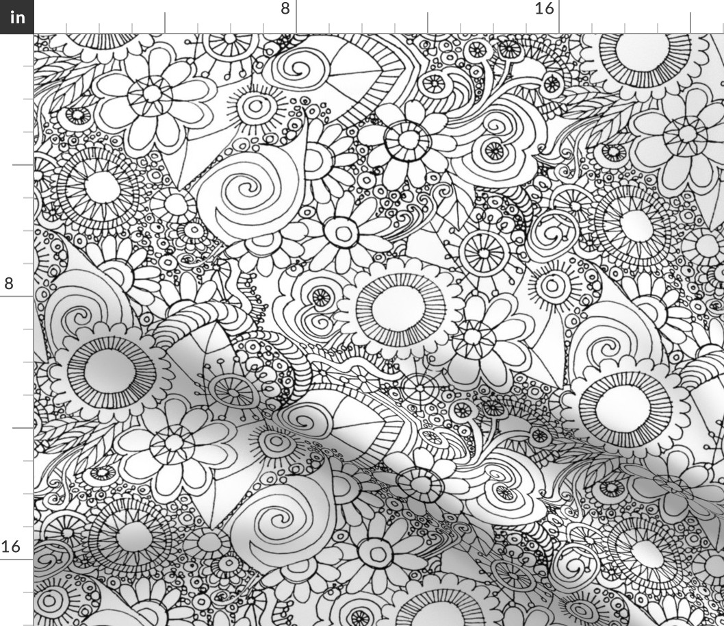 Floral Wallpaper colour-in-wiccked