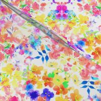 Floral Watercolour Kaleidescope - Large Flower Print