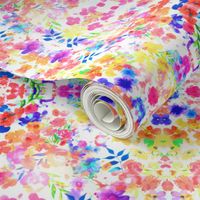 Floral Watercolour Kaleidescope - Large Flower Print