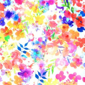 Floral Watercolour Kaleidescope - Large Flower Print