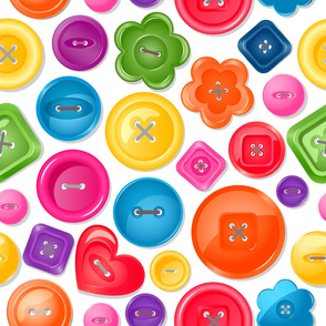 Fabric pattern with colorful buttons