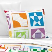 Building Blocks Colorful Cheater Cloth on White