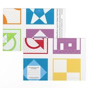 Building Blocks Colorful Cheater Cloth on White