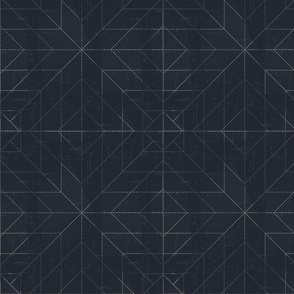 Geometric Lines Black