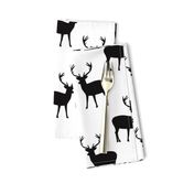 Black and white deer