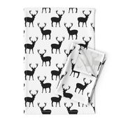 Black and white deer