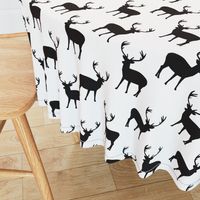 Black and white deer