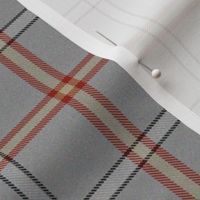 Gray Red Cream Plaid