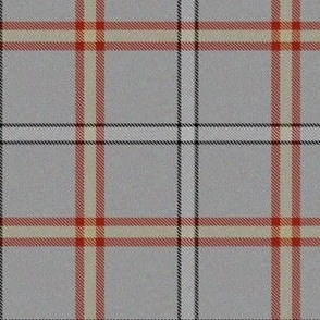 Gray Red Cream Plaid