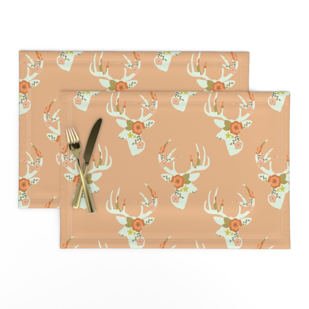 Minty floral deer