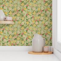 Vintage Floral Victorian Shabby Chic Wallpaper | Spoonflower