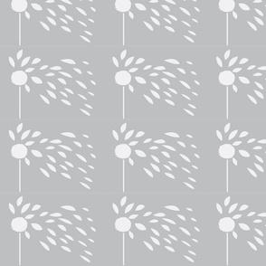 dandelion to colour in pale greyscale