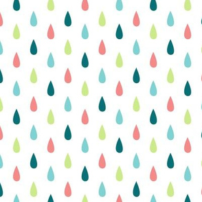 Small Colourful Raindrops Vertical