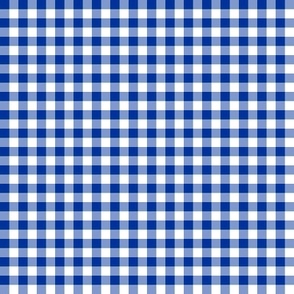 English Blue and white gingham, 1/4" squares 