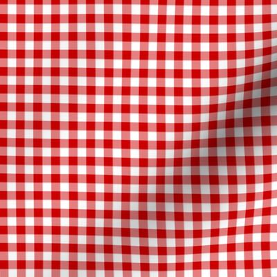 English Red gingham, 1/4" squares 