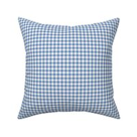 cornflower and pearl gingham, 1/4" squares 