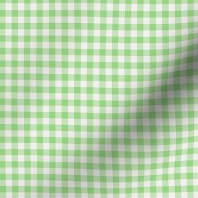 soft green and pearl grey gingham, 1/4" squares 