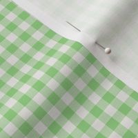 soft green and pearl grey gingham, 1/4" squares 