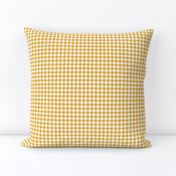 retro kitchen mustard and white gingham, 1/4" squares 