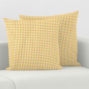 retro kitchen mustard and white gingham, 1/4" squares 