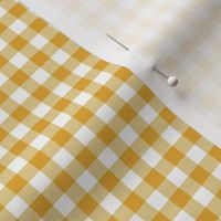 retro kitchen mustard and white gingham, 1/4" squares 