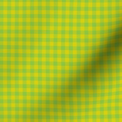 bright lime gingham, 1/4" squares 