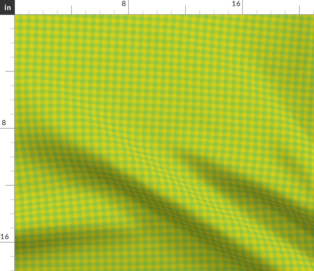 bright lime gingham, 1/4" squares 