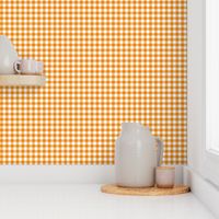 marigold and white gingham, 1/4" squares 