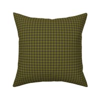 nori olive and brown gingham, 1/4" squares 