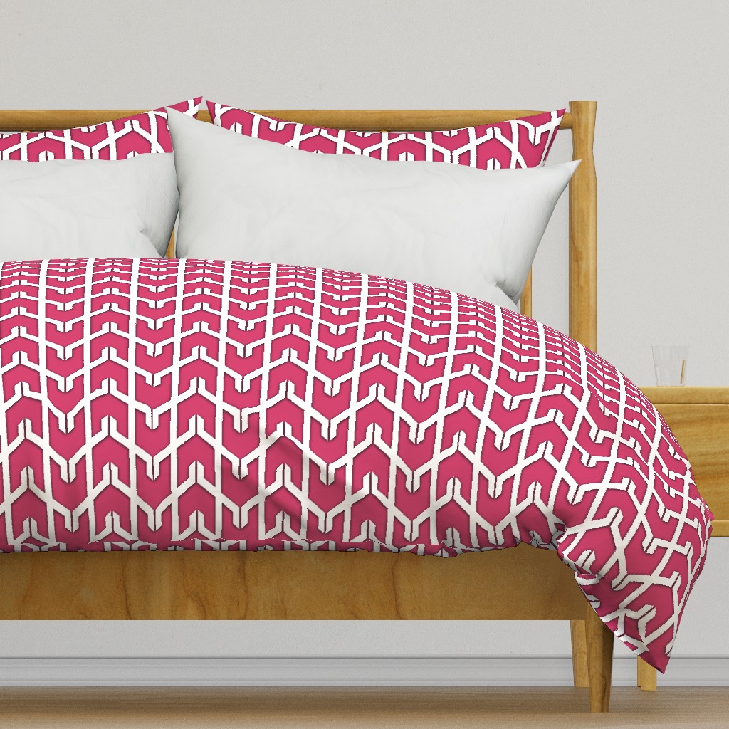 Modern Chevron in Fuchsia