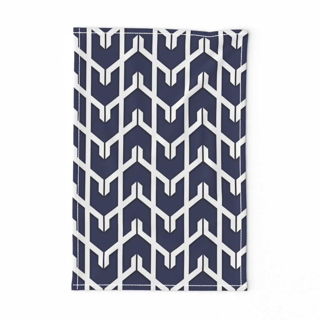 Navy Herringbone 