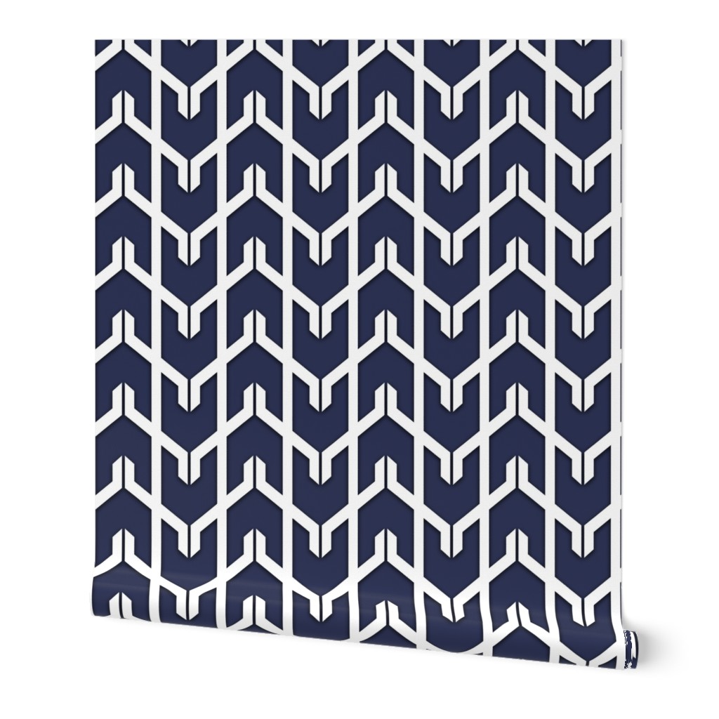 Navy Herringbone 