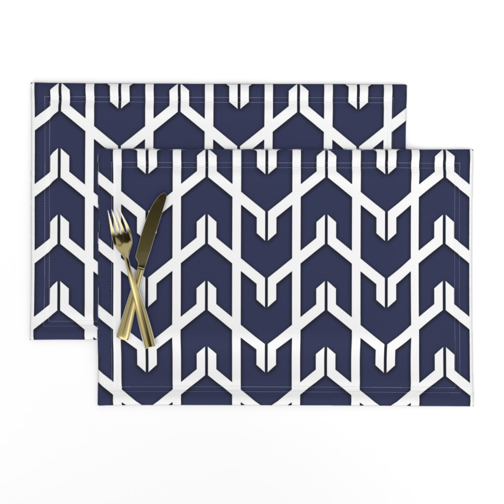 Navy Herringbone 