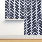 Navy Herringbone 