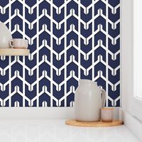 Navy Herringbone 