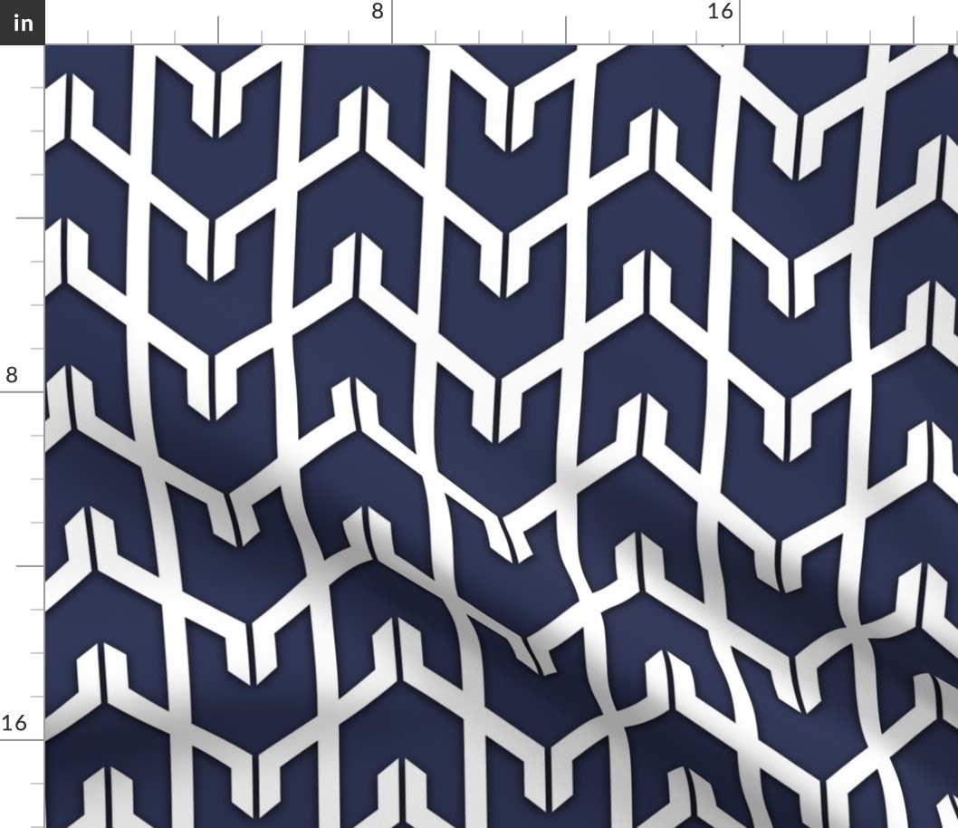 Navy Herringbone 