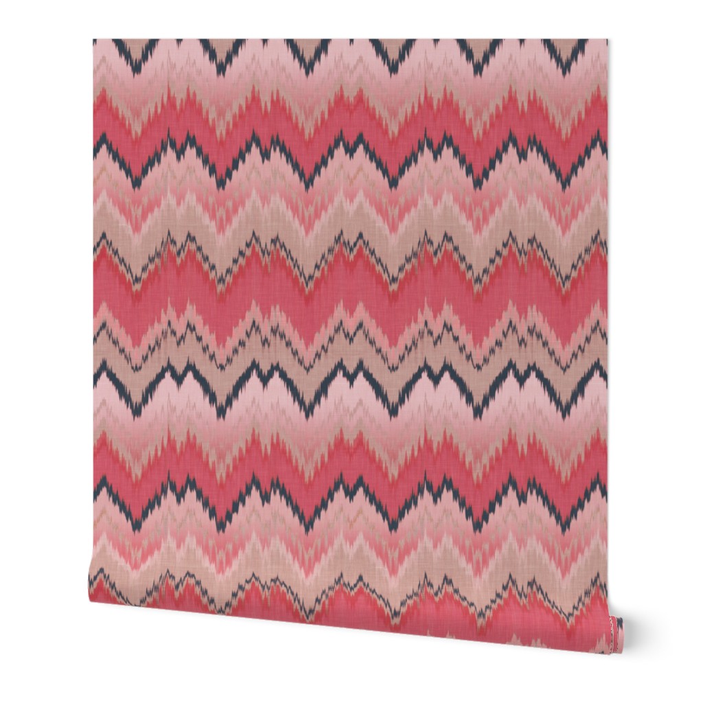 Pink Ikat Chevron