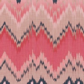 Pink Ikat Chevron