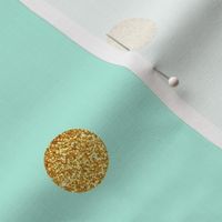 Gold Glitter Dots on Mint