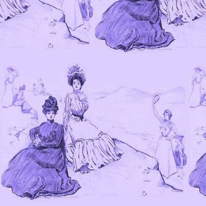 Gibson Girls on a mountain