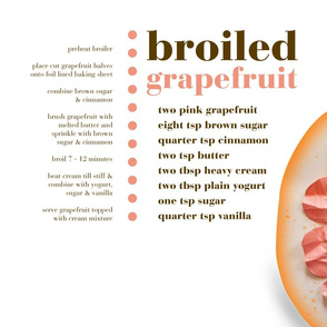 broiled grapefruit recipe tea towel